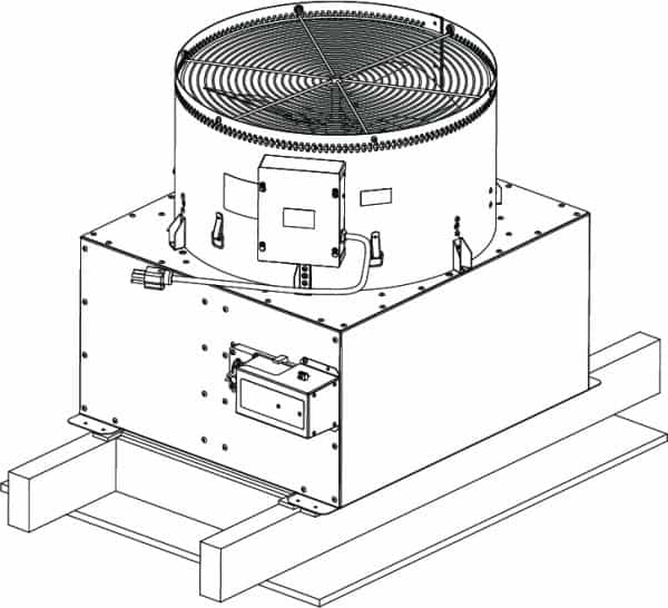 HV2800 Kaze Whole House Fan CAD drawing