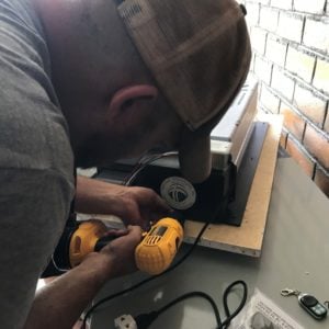 Contractor working on HV1600 Install