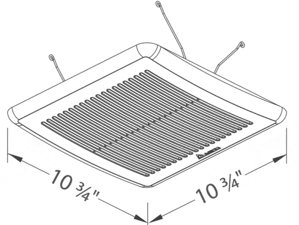 Delta Breez Elite Series DB-EDelta Breez Elite Series DB-ELTDB-ELT80-110D-grille-drawing