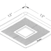 DB-SLM80-110DLED Grille Dimensions