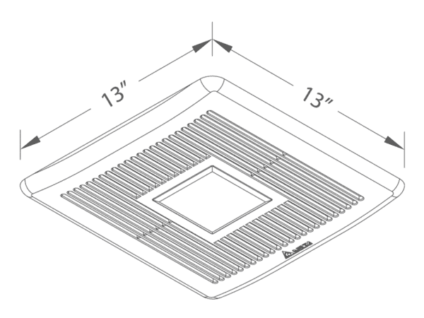DB-SLM80-110DLED Grille Dimensions