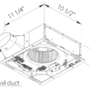 DB-SLM80-110 Fan Motor and Housing Dimensions