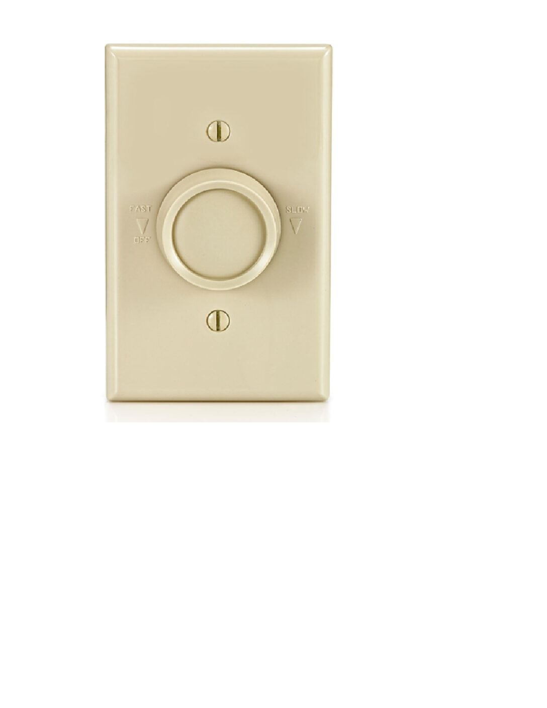 Leviton Rotary Fan Speed Control Switch, 5A, Full Range, Single Pole, Ivory